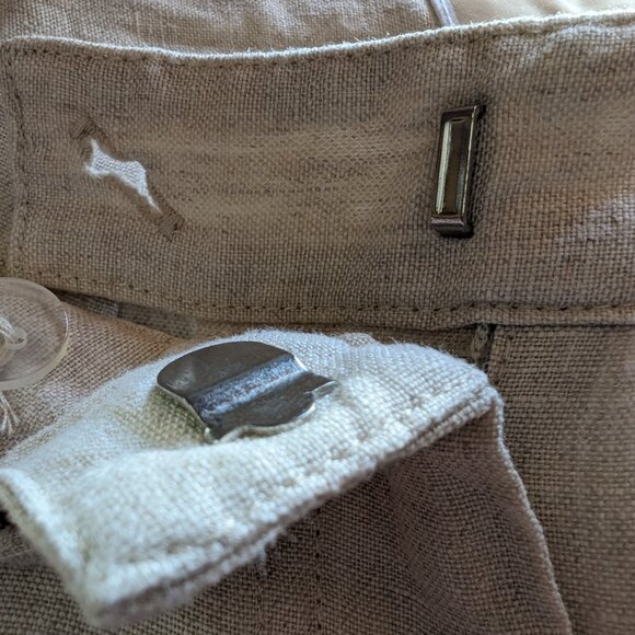 MICHAEL KORS LINEN PANTS Sz 4 - 32 WAIST drawstring 2 FRONT & BACK pockets WOW ! - Picture 9 of 14